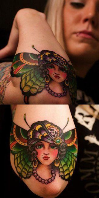 Amazing color work went into this gorgeous tattoo.